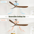 60 Inch Outdoor Ceiling Fan Without Light 3 Abs Blade With Smart App Control Brushed Nickel Abs