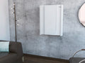 Dalton Foldable Table With Base And Shelves White Mdf Engineered Wood