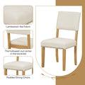 Modern 5 Piece Round Dining Table Set Pedestal Kitchen Table Set With 4 Upholstered Dining Chairs For Studio, Apartment, Small Places, Natural Wood Dining Room Solid Wood Rubberwood Round Dining Table With Chair Wood Wood Natural Solid Back Seats 4