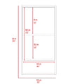 Modesto Medicine Cabinet, One Open Shelf, Mirrored Cabinet With Two Interior Shelves White 1 3 18 To 23 In 32 To 35 In Mirror Included Bathroom Freestanding Contemporary 5 10 Inches Melamine Engineered Wood