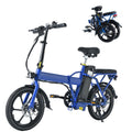 Adult Electric Bicycles 500 W Motor 15.5 Mph Max Speed, 16Inch Tire, 42 V 10.4 Ah Removable Battery For Electric Bike, Multi Shock Absorption, City Commuter, Fold Able Adult Electric Bicycle Cycling Blue Foldable Garden & Outdoor American Design,Modern