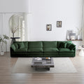 Free Combination Modular Sofa Free,4 Seater Sofa Comfy Chenille Fabric,Sectional Sofa Couch,Green Chenille Green Chenille 4 Seat