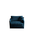 Sofa Set Of 3, 1 1 3 Seats Living Room Sofa Set, Accent Chair, Loveseat, And Three Seat Sofa Modern Style Round Arms 3 Piece Sofa Set, Blue Blue Chenille 5 Seat