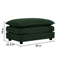 Comfortable Deep Seat Reversible Modular 6 Seater Sectional Super Soft Sofa U Shaped Sectional Couch With 3 Ottomans, 3 Toss Pillows And 2 Arm Pillows Green Chenille 3 Seat