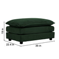 Comfort U Shaped Couch With Reversible Chaise, Modular Large U Shape Sectional Sofa, Double Extra Ottomans,Green Chenille Green Chenille 4 Seat