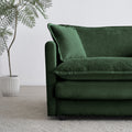 Modern Sofa Couch, 3 Piece Set Extra Deep Seat Sectional Sofa For Living Room, Oversized Sofa, 3 Seat Sofa, Loveseat And Single Sofa, Green Chenille Green Chenille 6 Seat