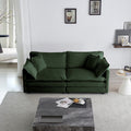 Sofa Set Of 2 Chenille Couch, 2 3 Seater Sofa Set Deep Seat Sofa, Modern Sofa Set For Living Room, Green Chenille Green Chenille 5 Seat