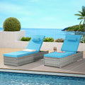 Outdoor Sofa Pe Rattan Furniture Deck Chair Gray Rattan Yes Lounge Gray Seats 2 Uv Resistant Frame Water Resistant Cushion Garden & Outdoor American Design,American Traditional Complete Patio Sets Polyester Pe Rattan Iron Waterproof Fabric