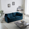 2 Seater Loveseat And Chair Set, 2 Piece Sofa & Chair Set, Loveseat And Accent Chair2 Piece Upholstered Chenille Sofa Living Room Couch Furniture 1 2 Seat ,Blue Chenille Blue Chenille 3 Seat