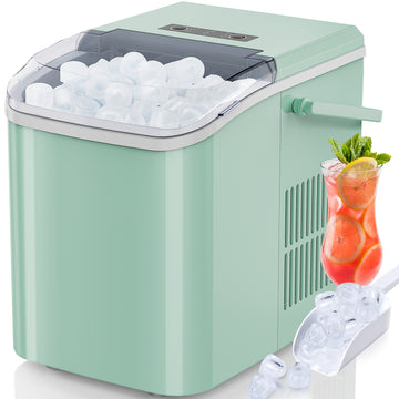 Small Portable Home Use Ice Maker,Green Green Iron