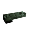 Modular Sectional Sofa For Living Room,U Shaped Couch 5 Seater Convertible Sectional Couch With 1 Ottoman ,Green Chenille Green Chenille 4 Seat