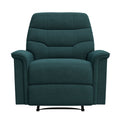 The Newport Recliner Teal Blue Polyester Manual Handle Wood Cushion Back Handle Pine Flared Arms Polyester