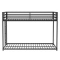 Adam Full Over Full Bunk Black Box Spring Not Required Twin Black Metal Bedroom Bunk Metal