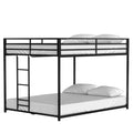 Adam Full Over Full Bunk Black Box Spring Not Required Twin Black Metal Bedroom Bunk Metal