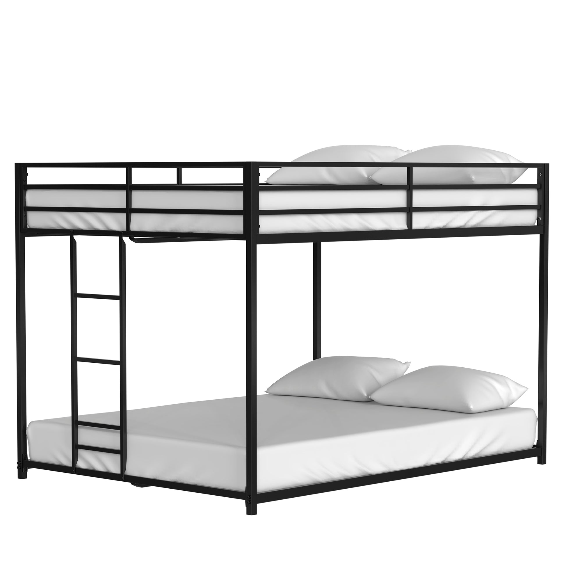 Adam Full Over Full Bunk Black Box Spring Not Required Twin Black Metal Bedroom Bunk Metal