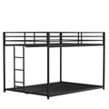 Adam Full Over Full Bunk Black Box Spring Not Required Twin Black Metal Bedroom Bunk Metal