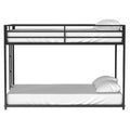 Adam Full Over Full Bunk Black Box Spring Not Required Twin Black Metal Bedroom Bunk Metal