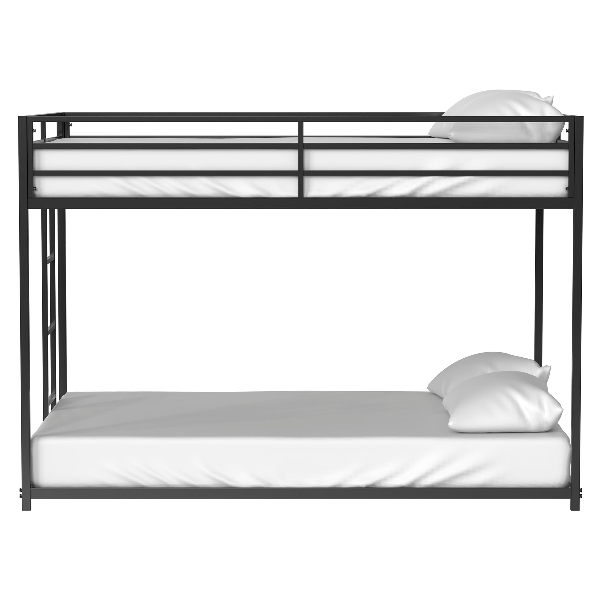 Adam Full Over Full Bunk Black Box Spring Not Required Twin Black Metal Bedroom Bunk Metal