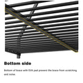 Adam Twin Full Bunk Black With White Mesh Guard Rail Box Spring Not Required Twin Black Metal Bedroom Bunk Metal