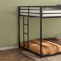 Adam Full Over Full Bunk Black Box Spring Not Required Twin Black Metal Bedroom Bunk Metal