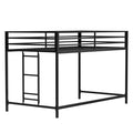 Adam Junior Twin Loft Bunk Black Box Spring Not Required Twin Black Metal Bedroom Bunk Metal