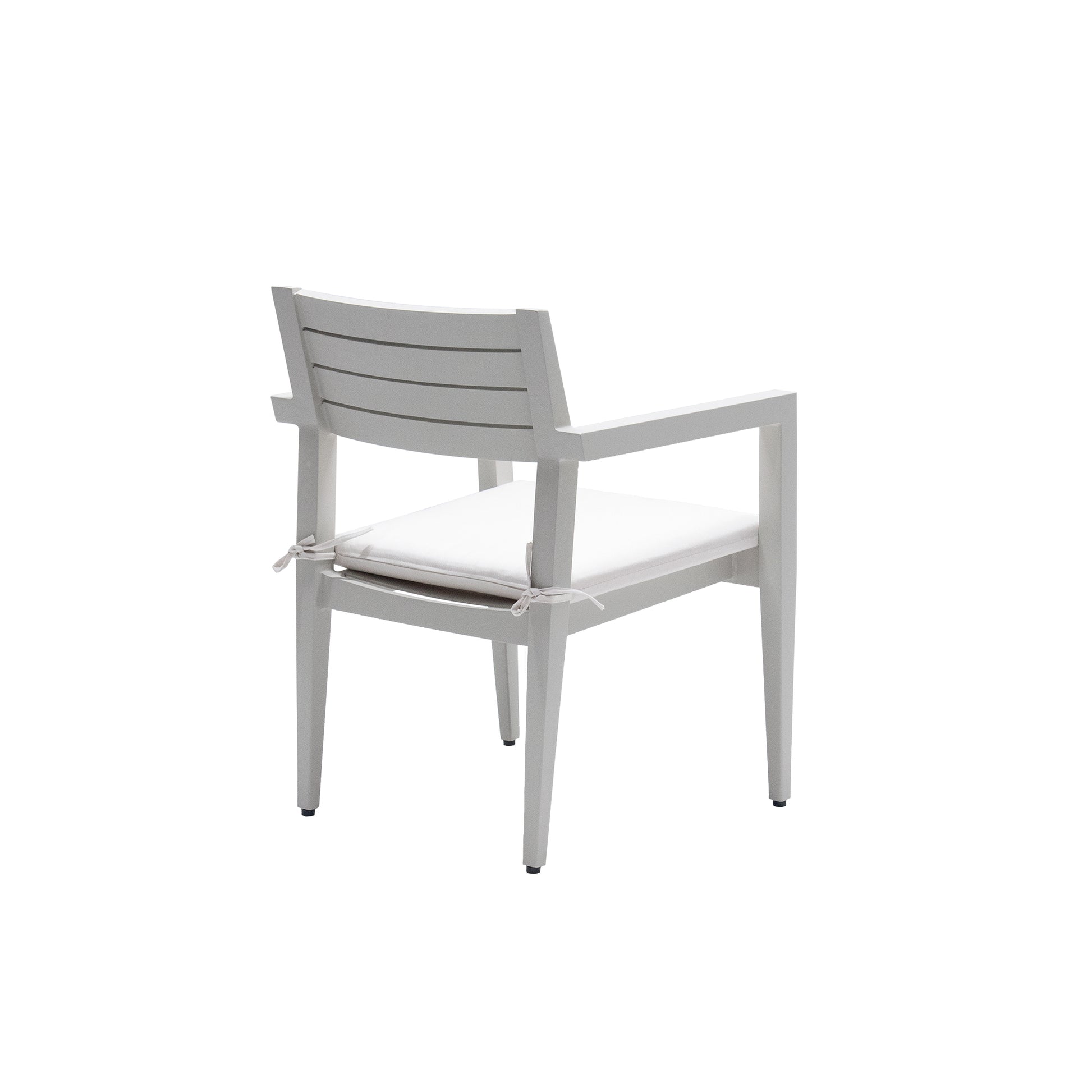 Outdoor Patio Aluminum Stationary Dining Chairs 4Pcs With Outdoor Grade Sunbrella Fabric Cushions, Tapered Feet,Grayish Yes Dining Set Grayish Rust Resistant Frame Garden & Outdoor Fade Resistant Cushion Modern Multiple Chairs Seating Group Foam Aluminum