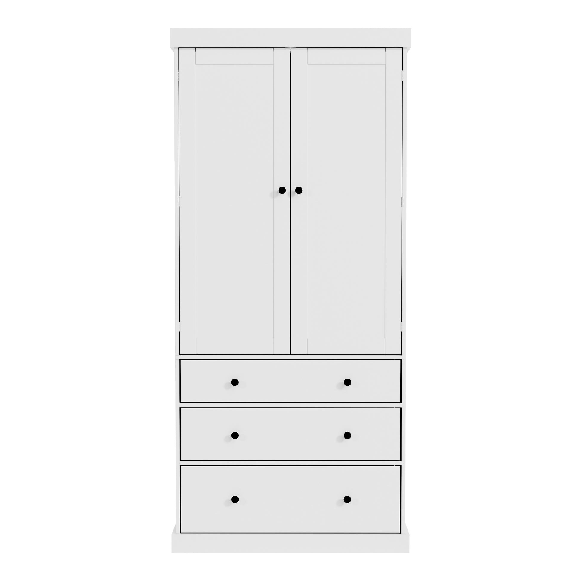 Assembly 77Inch Farmhouse Kitchen Pantry, Freestanding Tall Cupboard Storage Cabinet With 3 Adjustable Shelves, 8 Door Shelves, 3 Drawers For Kitchen, Dining Room, White White Kitchen Farmhouse