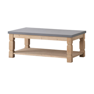 47.8X28X18.8" Coffee Table Brown Gray Wood