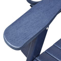 Folding Outdoor Adirondack Chair For Relaxing, Hdpe All Weather Fire Pit Chair, Patio Lawn Chair For Outside Deck Garden Backyardf Balcony, Navy Blue Navy Blue Uv Resistant Frame Garden & Outdoor Beach,Modern Complete Patio Sets Hdpe