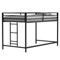 Adam Junior Twin Loft Bunk Black Box Spring Not Required Twin Black Metal Bedroom Bunk Metal