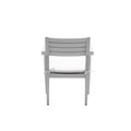Outdoor Patio Aluminum Stationary Dining Chairs 4Pcs With Outdoor Grade Sunbrella Fabric Cushions, Tapered Feet,Grayish Yes Dining Set Grayish Rust Resistant Frame Garden & Outdoor Fade Resistant Cushion Modern Multiple Chairs Seating Group Foam Aluminum