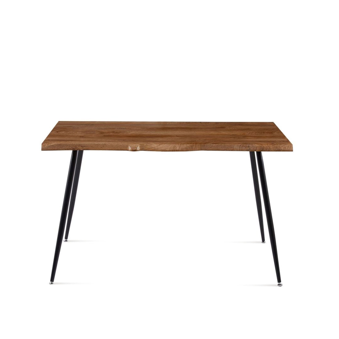 S Shape Irregular Mdf Dining Table Metal Legs Wood Design Table Top Walnut Brown Triangular Dining Room Modern Floor Mount Kitchen & Dining Tables Foam Mdf