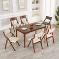 Upholstered Folding Dining Chair, Space Saving, Easy To Carry, Dining Room,No Assembly Required,2 Pack Grey Cherry Gray Wood Fabric