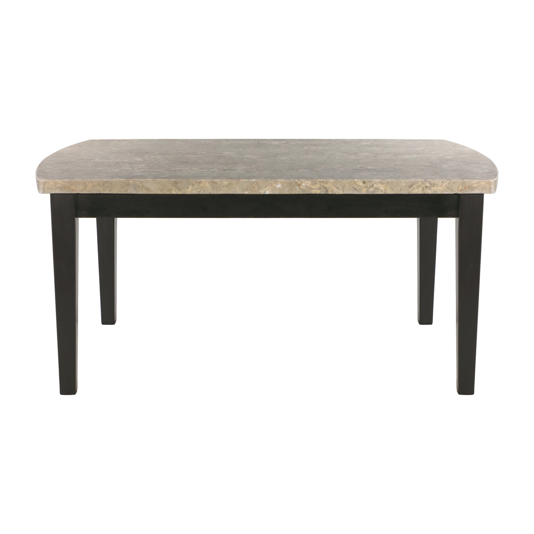 Dark Espresso Finish 5Pc Dining Set Genuine Marble Top Table And 4 Chairs Faux Leather Upholstery Dining Kitchen Set Wooden Furniture Upholstered Chair Marble Espresso Seats 4 Wood Dining Room Contemporary 4 Leg Rectangular Dining Table With Chair Wood