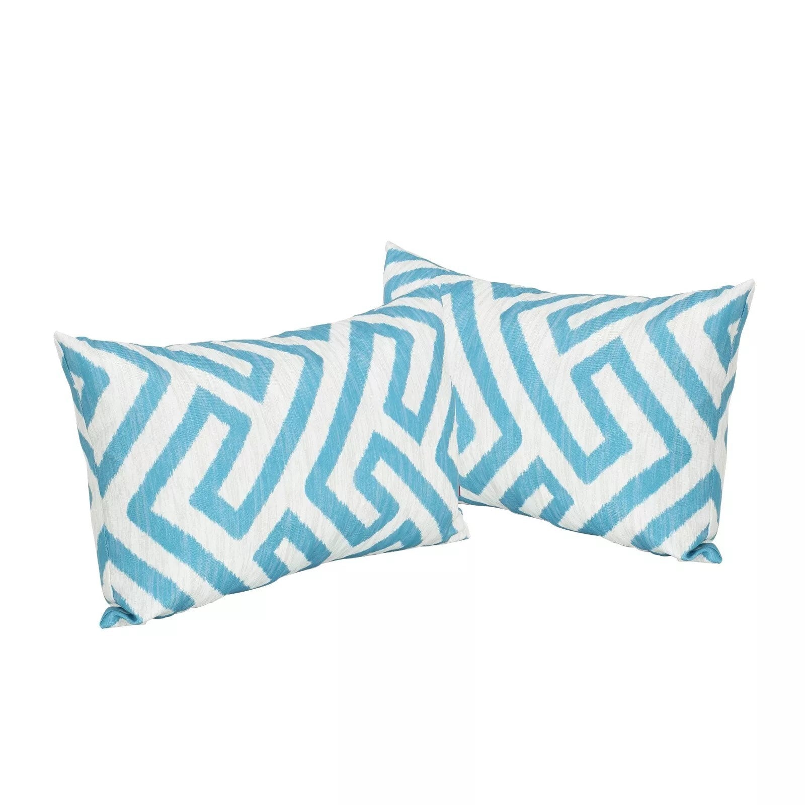 Realm Rectangular Pillow Teal Blue Fabric