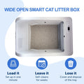 Smart Cat Litter Box Cat Litter Box Wide Opening Cream White Abs Abs