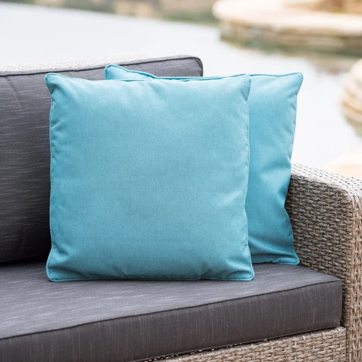 Coronado Square Pillow Teal Fabric