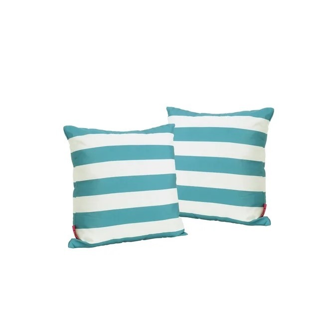 Coronado Stripe Square Pillow Set Of 2 Multicolor Fabric