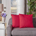 Coronado Square Pillow Set Of 2 Red Fabric