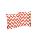 Marisol Chevron Square Pillow Orange Fabric