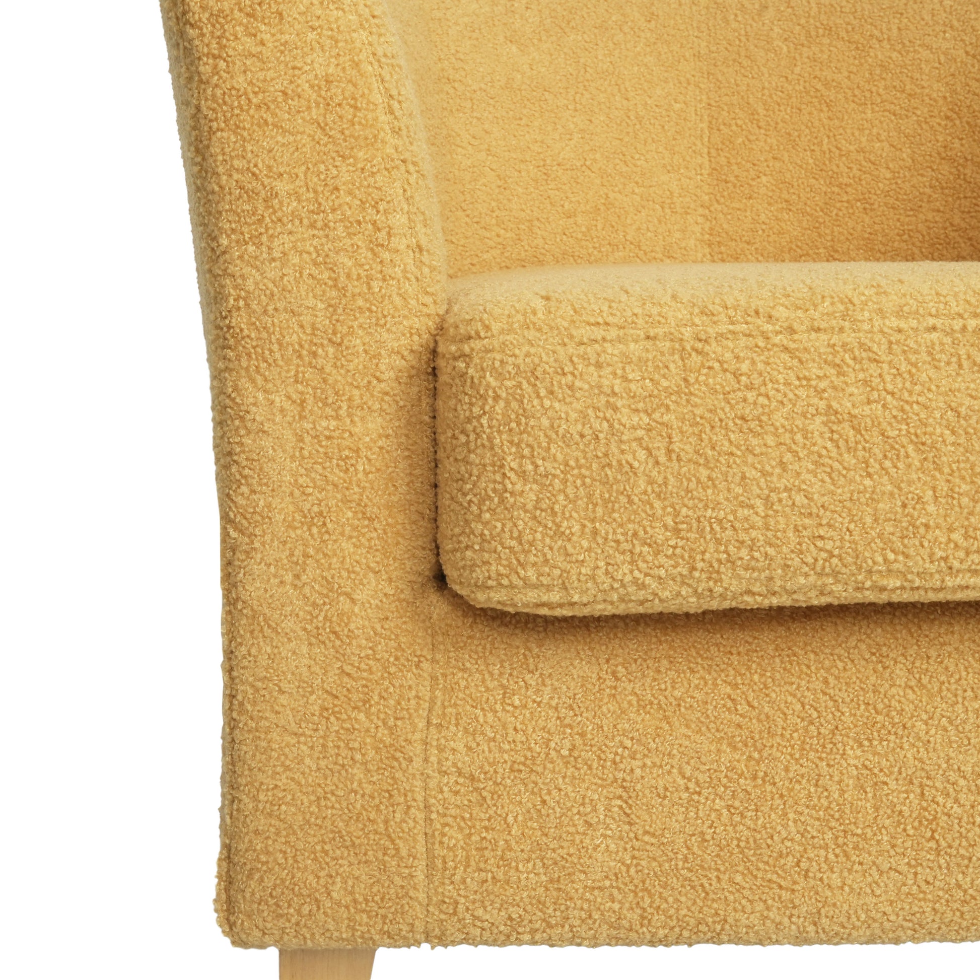 Cortina Fabric Club Chair Mustard Yellow Primary Living Space Casual,Contemporary,Cute Birch Fabric