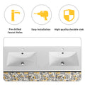 48'' Floating Wall Mounted Bathroom Vanity & Soft Close Cabinet Door, Kd Package Black 3 Adjustable Hinges Bathroom Wall Mounted Modern Plywood