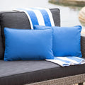 Coronado Rectangular Pillow Blue Fabric