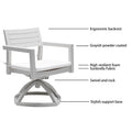 Outdoor Patio Aluminum Swivel Rocker 2Pcs With Outdoor Grade Sunbrella Fabric Cushions, Grayish Yes Dining Set Grayish Rust Resistant Frame Fade Resistant Cushion Modern Multiple Chairs Seating Group Foam Aluminum