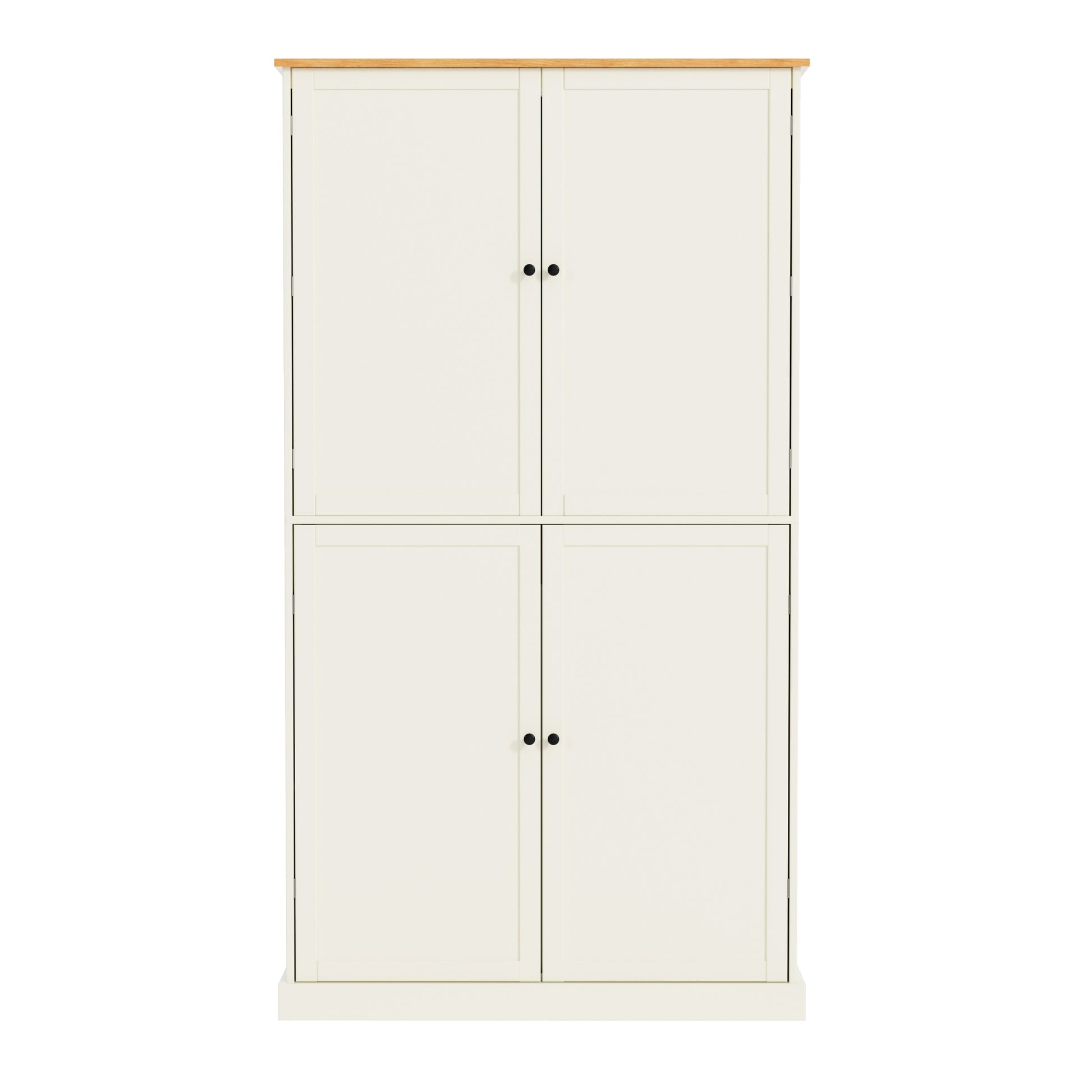 Assembly 40.2X20X71.3Inch High Freestanding Kitchen Pantry Large Cupboard Storage Cabinet With 2 Drawers, 2 Adjustable Shelves, 8 Door Shelves For Kitchen, Dining Room,Cream Cream Kitchen Farmhouse Adjustabel Shelves Mdf