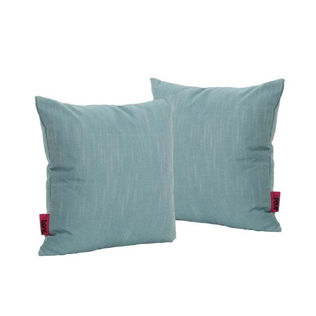 Belflower 16 X 16 Square Pillow Set Of 2 Teal Fabric