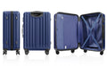 20 Inch Carry On Luggage With 360 Spinner Wheels Suitcases With Hard Sided Lightweight Abs Material Dark Blue Abs