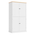 Assembly 40.2X20X71.3Inch High Freestanding Kitchen Pantry Large Cupboard Storage Cabinet With 2 Drawers, 2 Adjustable Shelves, 8 Door Shelves For Kitchen, Dining Room,White White Kitchen Farmhouse