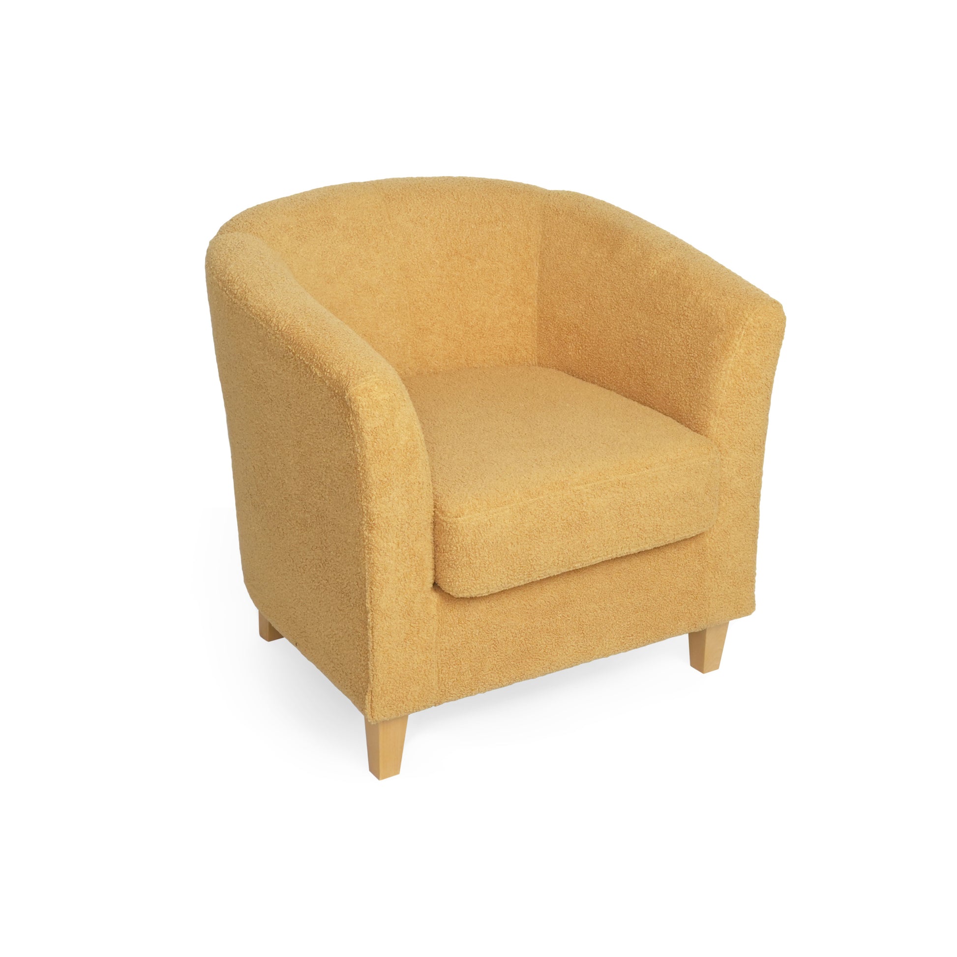 Cortina Fabric Club Chair Mustard Yellow Primary Living Space Casual,Contemporary,Cute Birch Fabric