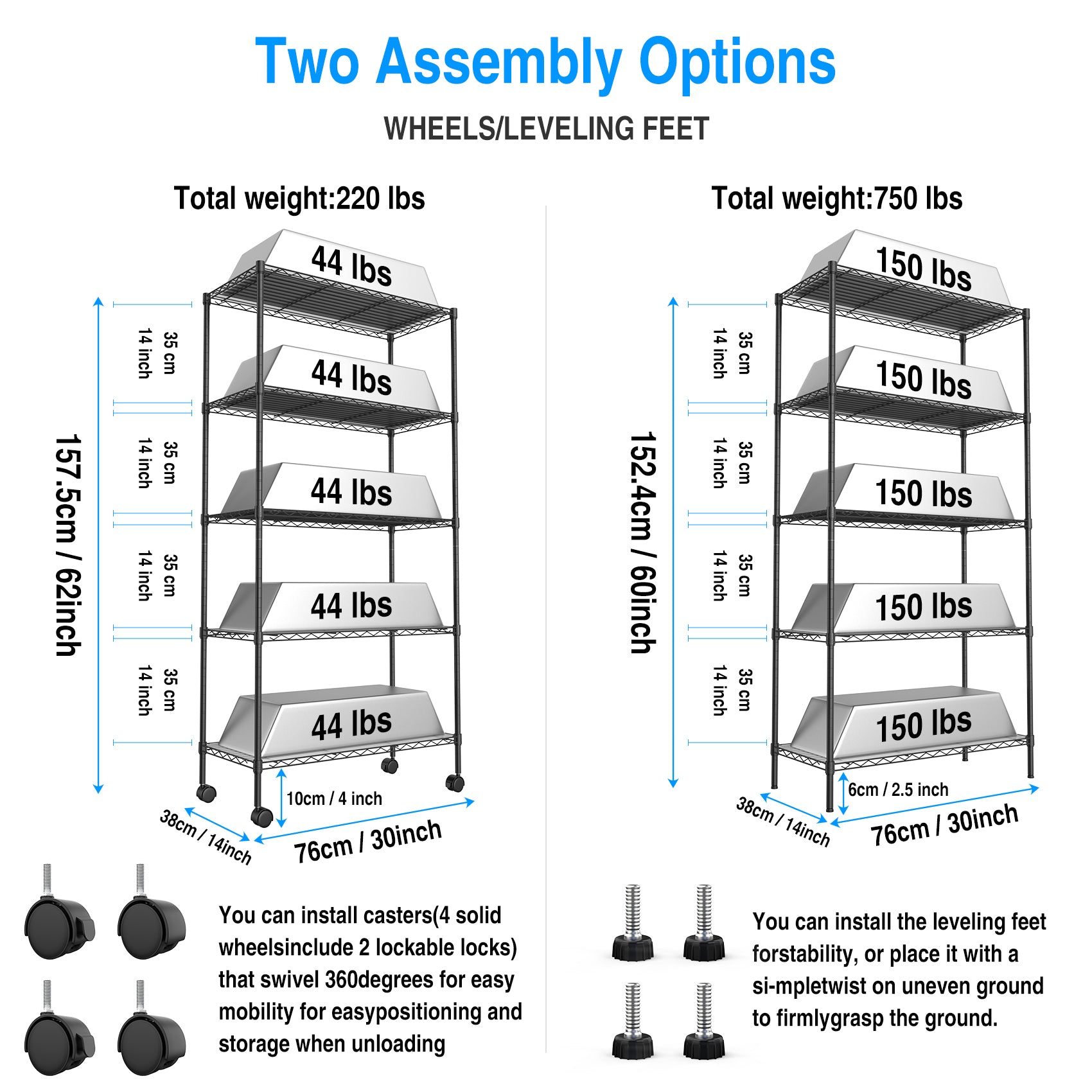 5 Tier Shelf Wire Shelving Unit, Nsf Heavy Duty Wire Shelf Metal Large Storage Shelves Height Adjustable Utility For Garage Kitchen Office Commercial Shelving Steel Layer Shelf Black Black Iron Plastic